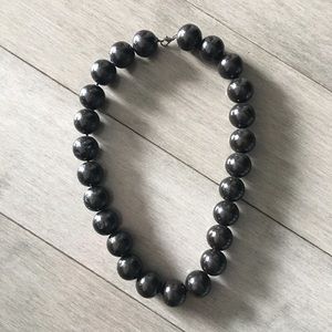 REVOLUTION45- CUSTOM WOODEN BEAD NECKLACE (BLACK) 22.5”